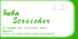 huba streicher business card